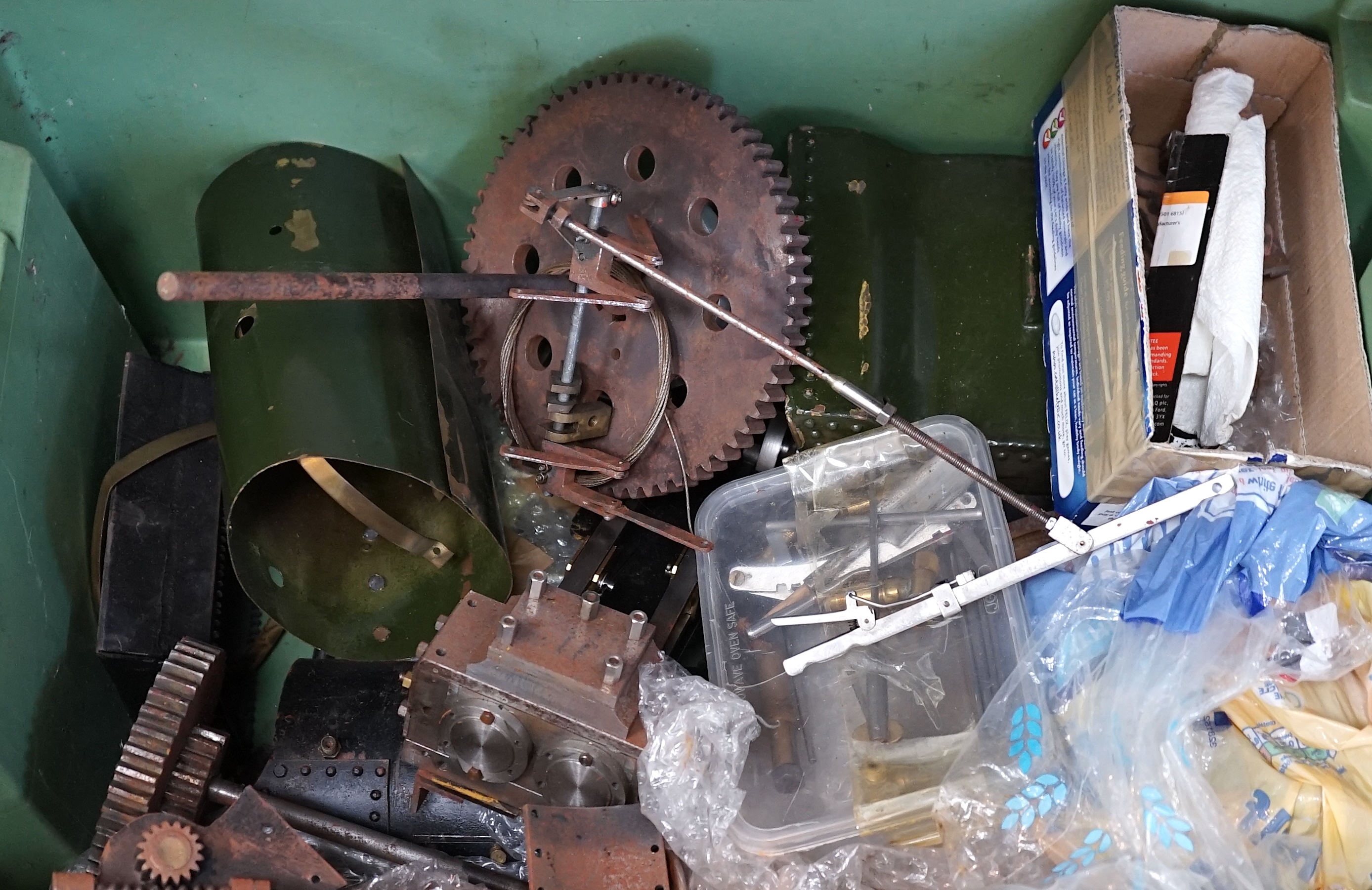 A deconstructed 1.5 inch scale Fowler live steam traction engine, the major parts appear to be present and it comes with photographs and a short description from when it was previously sold